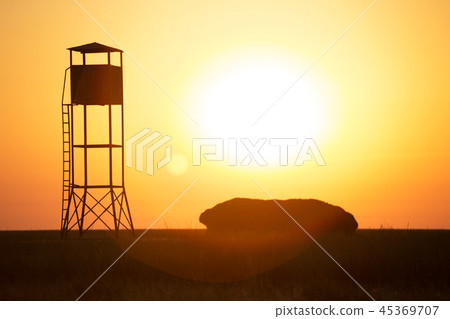 tower observation deck at sunset tower observation deck at sunset 45369707