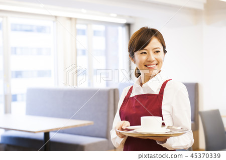 Cafe Restaurant Woman Young Woman Person Restaurant Clerk Waitress Part-time Part Cafe Restaurant Woman Young Woman Person Restaurant Clerk Waitress Part-time Part 45370339