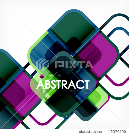 Abstract background, square shapes geometric composition 45370690