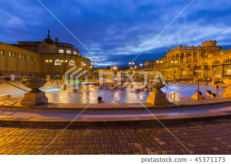 Szechnyi thermal bath spa in Budapest Hungary Szechnyi thermal bath spa in Budapest Hungary 45371173