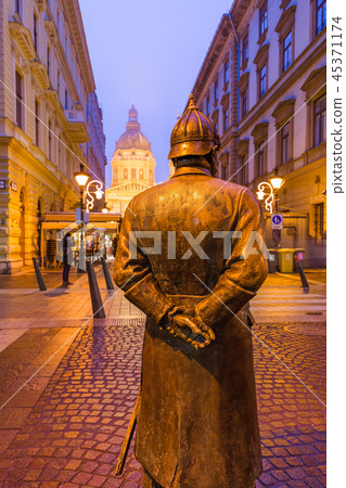 Statue of Policeman in Budapest Hungary 45371174