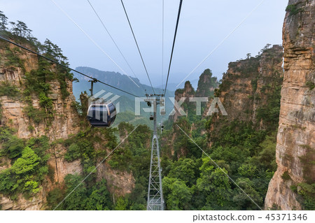 Cableway in Tianzi Avatar nature park - China 45371346