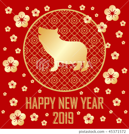 Happy Chinese New Year 2019. Chinese character. Happy Chinese New Year 2019. Chinese character. 45371572