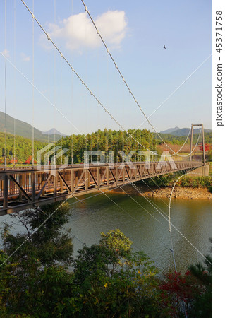 Nodake Ohashi (Nagasaki Prefecture: Nodake Lake: Autumn holiday season) Nodake Ohashi (Nagasaki Prefecture: Nodake Lake: Autumn holiday season) 45371758