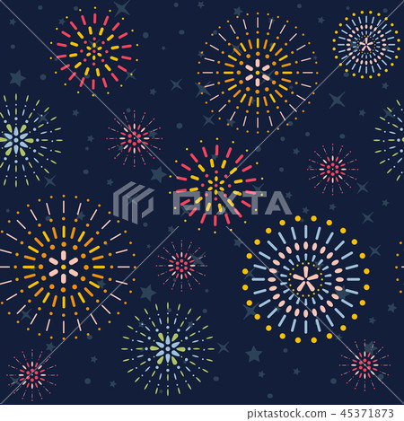 Fireworks display seamless pattern background. Fireworks display seamless pattern background. 45371873