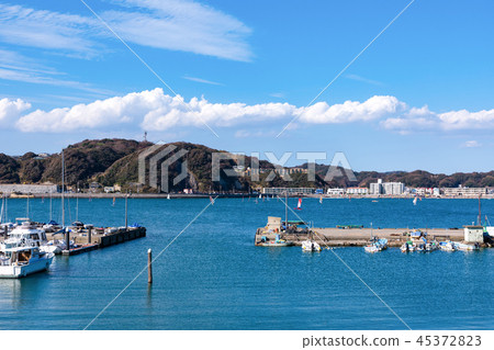 (Kanagawa Prefecture-landscape) Landscape of the Lion coast from Hayama port 1 45372823