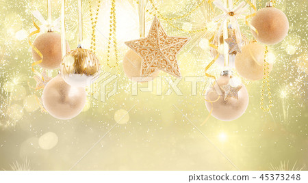 Red christmas balls 45373248