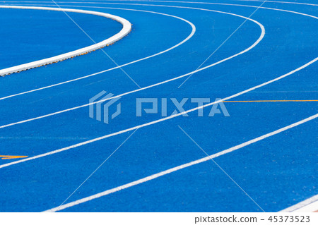 running track blue color 45373523