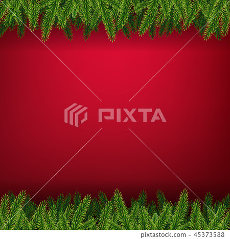Christmas Card With Firtree Frame Christmas Card With Firtree Frame 45373588