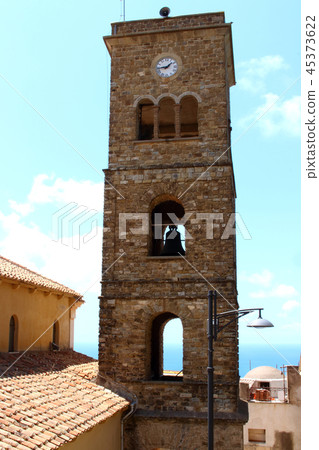 The bell tower of the Cathedral of Castellabate The bell tower of the Cathedral of Castellabate 45373622