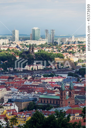 Panoramic view of historic fort Vysehrad, Prague 45373699