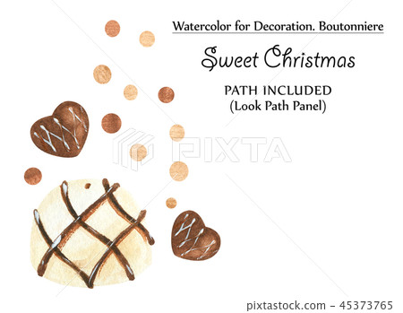 Sweet vignettes with chocolates and golden dots Sweet vignettes with chocolates and golden dots 45373765