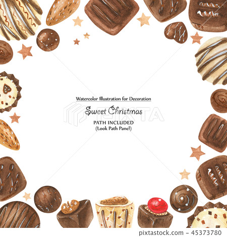 Romantic instagram frame with chocolate candies Romantic instagram frame with chocolate candies 45373780