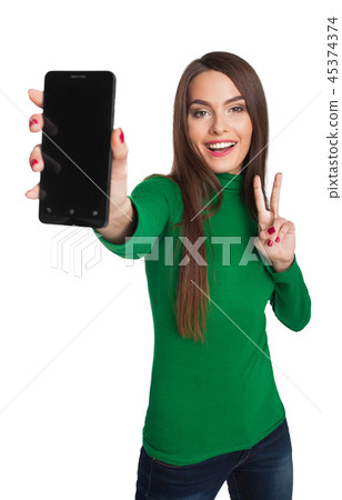 Girl with phone Girl with phone 45374374