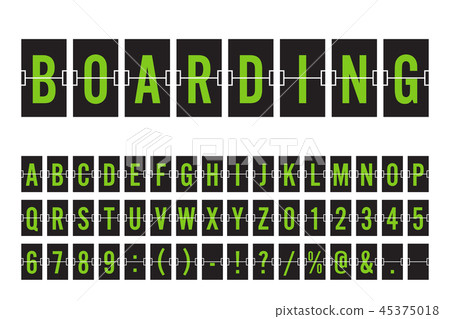 Airport Mechanical Flip Board Panel Font 45375018
