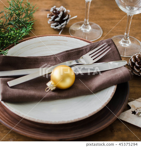 Background for Christmas Menu. Xmas Table Setting. Background for Christmas Menu. Xmas Table Setting. 45375294
