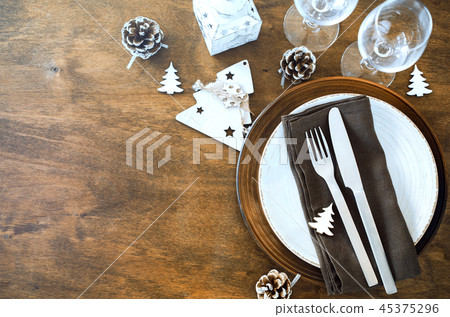Background for Christmas Menu. Xmas Table Setting. Background for Christmas Menu. Xmas Table Setting. 45375296