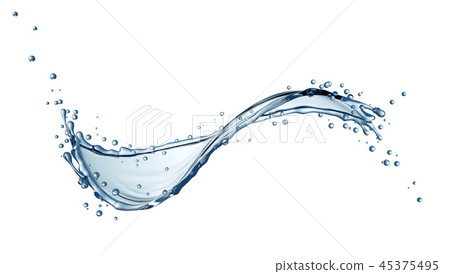 Clean Water Curvy Splash Clean Water Curvy Splash 45375495