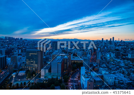Tokyo city scenery Ikebukuro direction direction sunset view Tokyo city scenery Ikebukuro direction direction sunset view 45375641