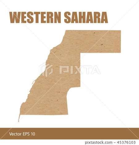 Map of Western Sahara cut out of craft paper Map of Western Sahara cut out of craft paper 45376103