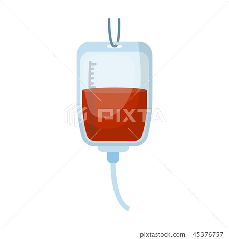 Blood donation icon in cartoon style isolated on white background. Charity and donation symbol stock 45376757