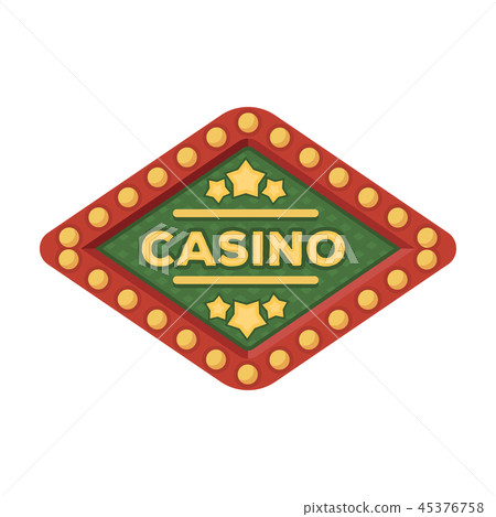 The emblem of the playing club with the inscription of the casino.Kasino single icon in cartoon The emblem of the playing club with the inscription of the casino.Kasino single icon in cartoon 45376758