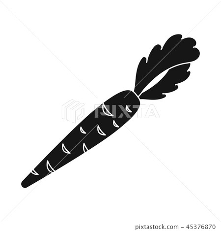 Carrot icon black. Singe vegetables icon from the eco food black. Carrot icon black. Singe vegetables icon from the eco food black. 45376870