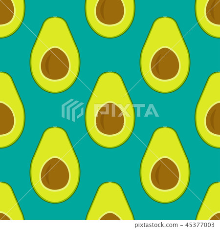 Seamless Pattern with avocado - Stock Illustration [45377003] - PIXTA