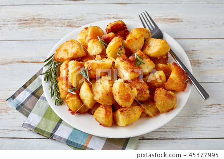 close-up of delicious crispy Roast Potatoes close-up of delicious crispy Roast Potatoes 45377995