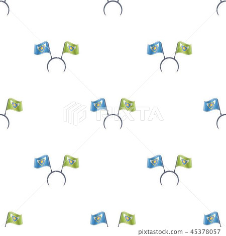 Headgear fan with flags.Fans single icon in cartoon style vector symbol stock illustration. 45378057
