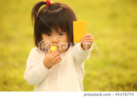 Girls issuing yellow cards 45378774