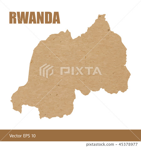 Detailed map of Rwanda cut out of craft paper Detailed map of Rwanda cut out of craft paper 45378977