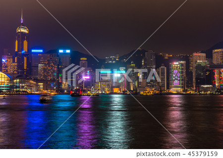 << Hong Kong >> Night view of Hong Kong Island, Symphony o Lights << Hong Kong >> Night view of Hong Kong Island, Symphony o Lights 45379159