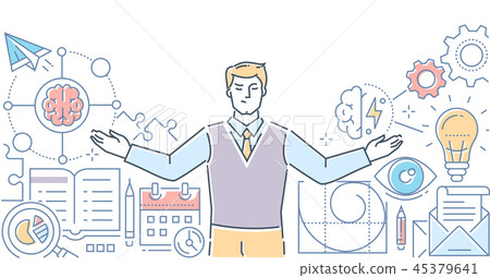Mind map - modern line design style vector illustration Mind map - modern line design style vector illustration 45379641