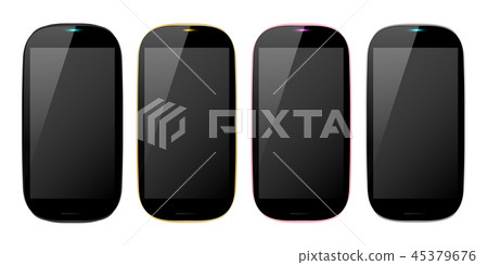 Illustration of 4 color smart phones Illustration of 4 color smart phones 45379676