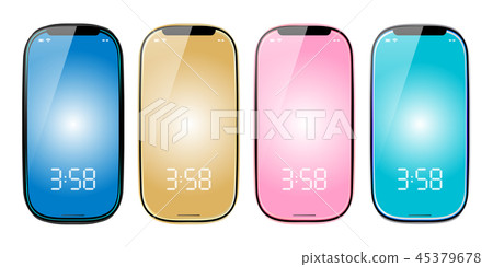 4種顏色巧妙的電話的例證 4種顏色巧妙的電話的例證 45379678