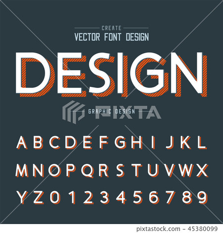 Font and alphabet vector Style design typeface Font and alphabet vector Style design typeface 45380099