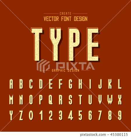 Font and number vector design - Stock Illustration [45380115] - PIXTA