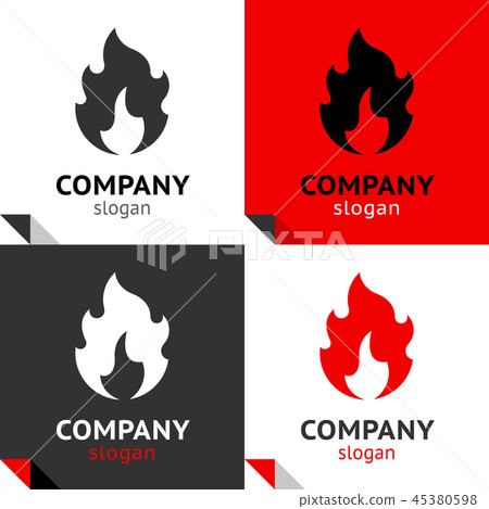 Fire flames new set four variants for your logo Fire flames new set four variants for your logo 45380598