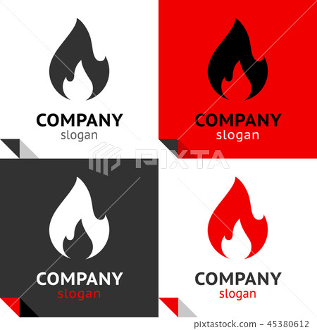 Fire flames new set four variants for your logo 45380612