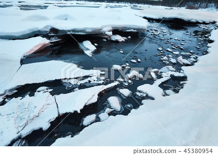 Winter Ice On Water Winter Ice On Water 45380954