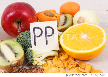 Nutritious eating containing vitamin B3 Nutritious eating containing vitamin B3 45381503