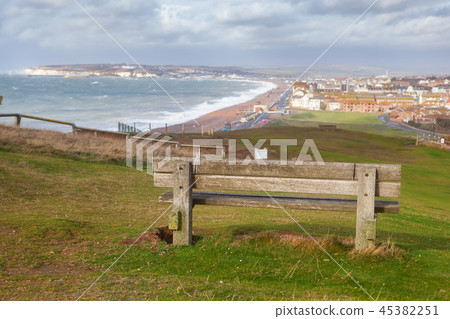 Chalk cliffs, path, Seaford Head 45382251