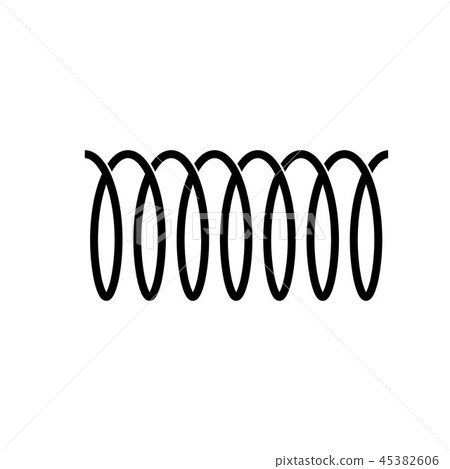 Spiral spring vector icon. Spiral spring vector icon. 45382606
