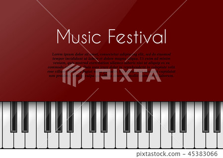 Music background with piano 45383066