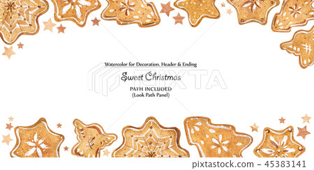 Christmas frame with gingerbreads Christmas frame with gingerbreads 45383141
