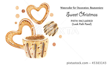 Sweet vignettes with chocolates and cookies Sweet vignettes with chocolates and cookies 45383143