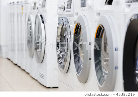 washing mashines in appliance store washing mashines in appliance store 45383219