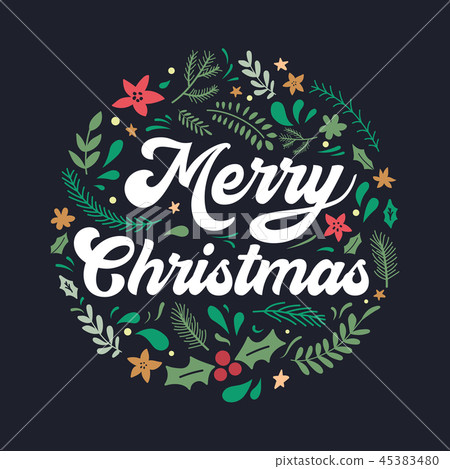 Christmas and New year greeting or invitation card Christmas and New year greeting or invitation card 45383480