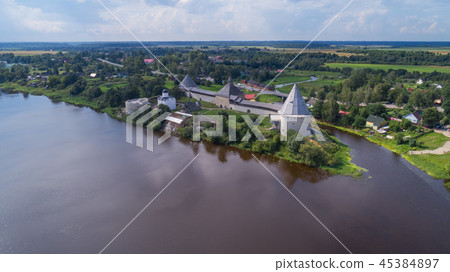 Aerial view on Staraya Ladoga fortress 45384897